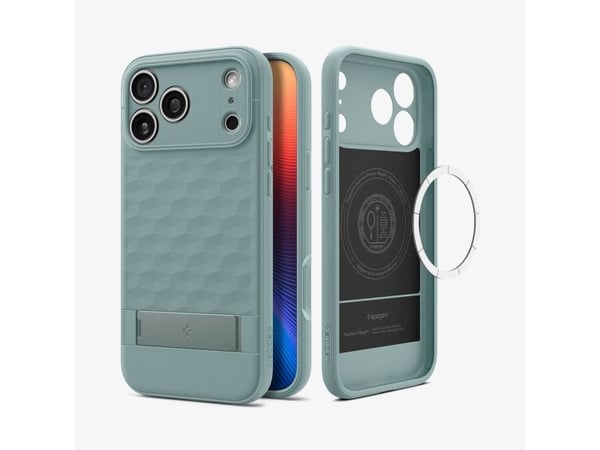Spigen Parallax S (MagFit), Suojus, Apple, iPhone 17 Pro Max, 17,5 cm (6.9"), Vihreä