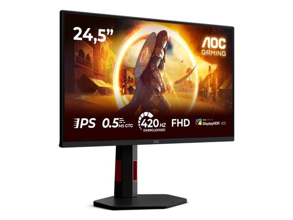 AOC G4 25G4KUR, 62,2 cm (24.5"), 1920 x 1080 pikseliä, Full HD, LED, 1 ms, musta, Punainen
