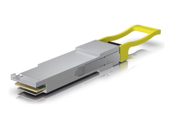 Ubiquiti UniFi - QSFP28-sender-/mottakerenhet - 100GbE - 100GBase-PSM4 - MPO-12/APC-enkeltmodus - opp til 2 km - 1310 (TX) / 1310 (RX) nm