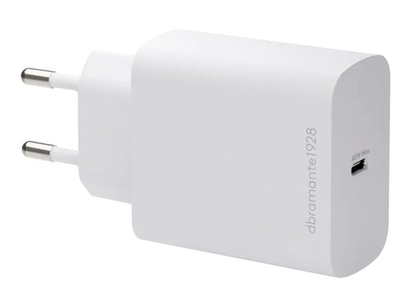 dbramante1928 re-charge - Strömadapter - 45 Watt - 3 A - Apple 2.4A, PD/PPS, PD 2.0, PD 3.0, QC 2.0, QC 3.0, AFC, SCP, Fast Charge (USB-C) - vit - ...