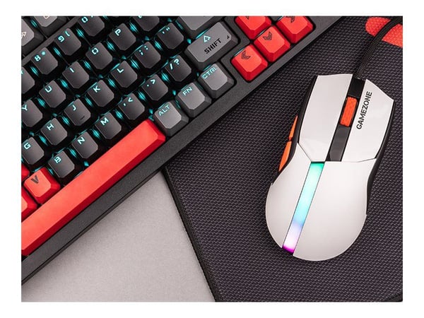 Tracer GameZone COOL RGB - Mus - høyrehendt - optisk - 7 knapper - kablet - USB - hvit - hengeboks