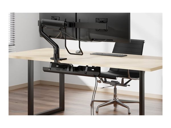 Neomounts - Kabelstyringsskuff - skruemontert, universell - monterbar under skrivebord - svart