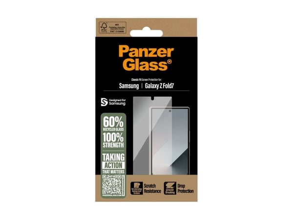 PanzerGlass ® Skjermbeskytter Samsung Galaxy Z Fold7 | Classic Fit, Samsung, Samsung - Galaxy Z Fold7, Tørr påføring, Ripebestandig, Støtbestandig,...