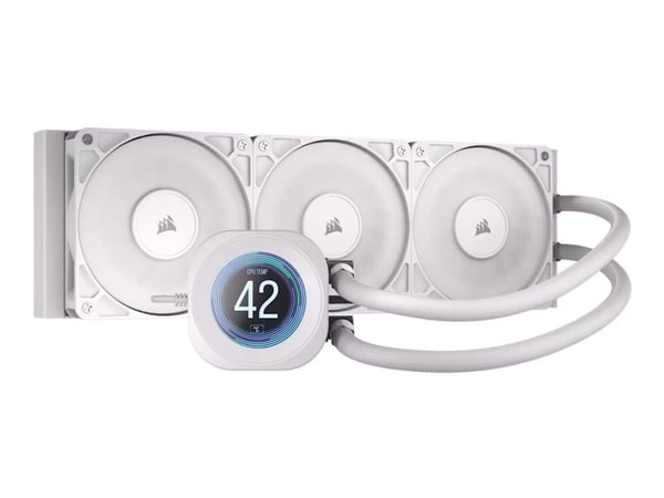 CORSAIR Nautilus 360 RS - Kylsystem med vätska till processorn - Elementstorlek: 360 mm - (för: AM5, AM4, LGA1851, LGA1700) - koppar - 120 mm - vit