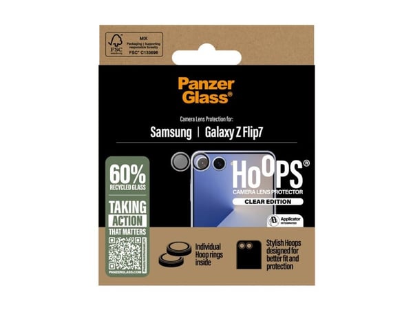 PanzerGlass Hoops - Linsebeskytter for mobiltelefon - gjennomsiktig - for Samsung Galaxy Z Flip7