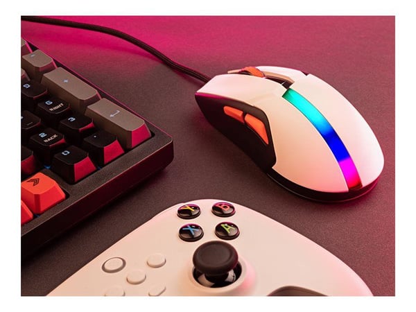 Tracer GameZone COOL RGB - Mus - høyrehendt - optisk - 7 knapper - kablet - USB - hvit - hengeboks