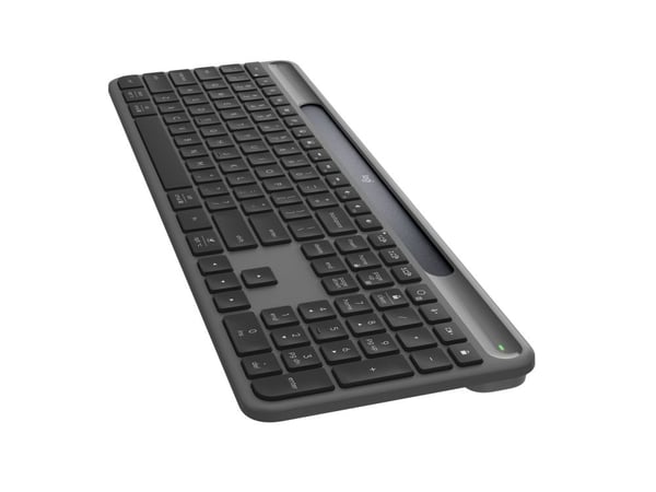 Logitech Signature Slim Solar+ K980 for Business - Tastatur - full size - trådløs - Bluetooth LE, USB-C - QWERTY - US International - tastsvitsj: s...
