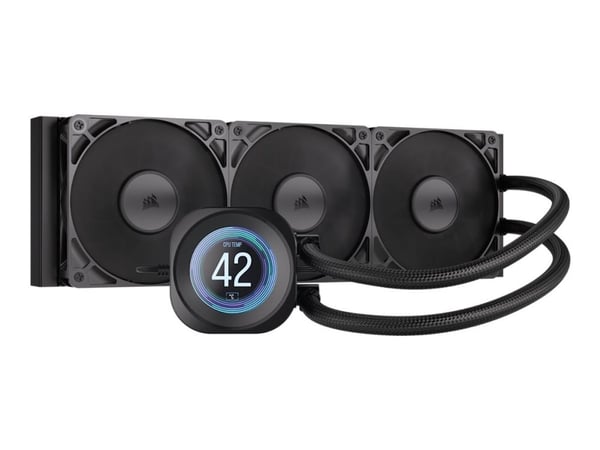 CORSAIR Nautilus 360 RS - Kylsystem med vätska till processorn - Elementstorlek: 360 mm - (för: AM5, AM4, LGA1851, LGA1700) - koppar - 120 mm - svart