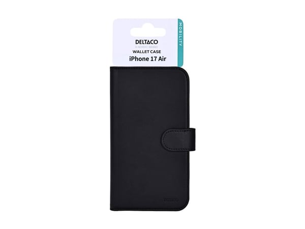 Deltaco MCASE-WIPN17AIR, Folio-kotelo, Apple, iPhone 17 Air, musta