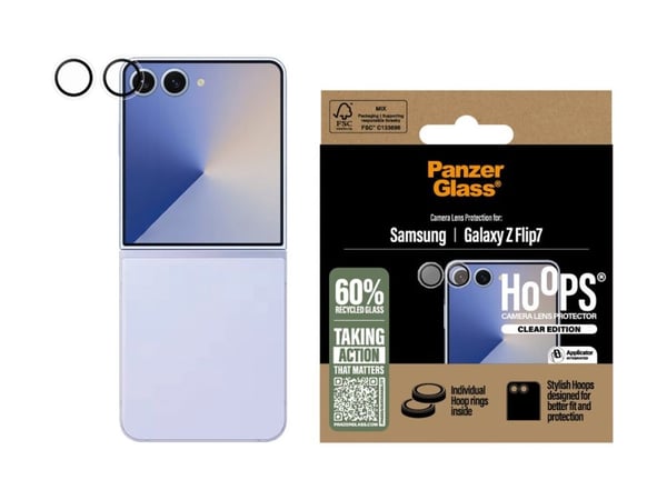 PanzerGlass Hoops - Linsebeskytter for mobiltelefon - gjennomsiktig - for Samsung Galaxy Z Flip7