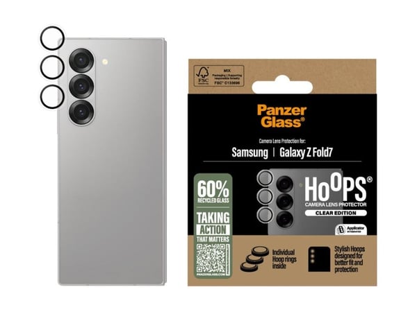PanzerGlass Hoops - Linsebeskytter for mobiltelefon - gjennomsiktig - for Samsung Galaxy Z Fold7