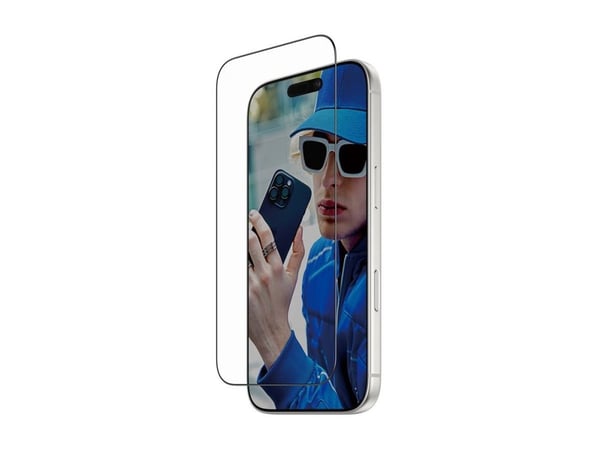 PanzerGlass - Skjermbeskyttelse for mobiltelefon - ultra-bred passform med FASTFIT IN-A-BOX - glass - rammefarge svart - for Apple iPhone 17 Pro