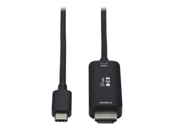 Eaton Tripp Lite Series USB C to HDMI Adapter Cable, 4K 60Hz, HDR, HDCP 2.2, DP 1.4 Alt Mode, Black, 3ft - Video/lydkabel - 24 pin USB-C hann til H...