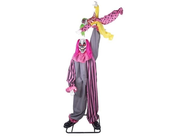 Läskig clown med barn, 210 cm