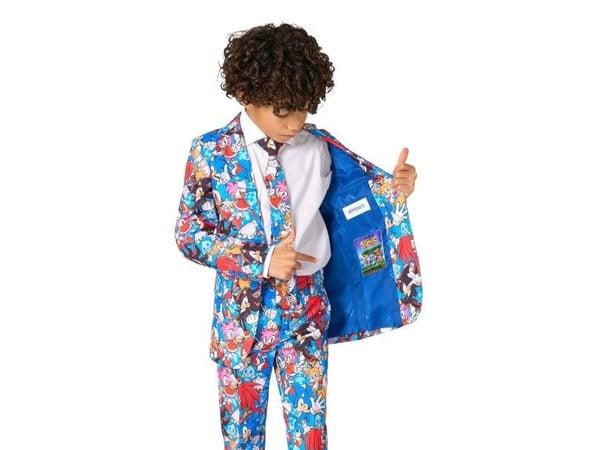 Opposuit Sonic-kostym för pojkar