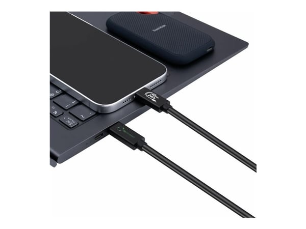 MicroConnect ReConnect - USB-kabel - 24 pin USB-C (hane) till 24 pin USB-C (hane) - USB4 Gen3x2 - 50 cm - USB-strömförsörjning (100W), 5K60Hz stöd,...