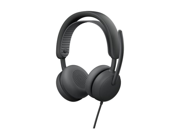 Logitech Zone Wired 2 for Business - Hodesett - on-ear - kablet - aktiv støydemping - grafitt - Certified for Microsoft Teams