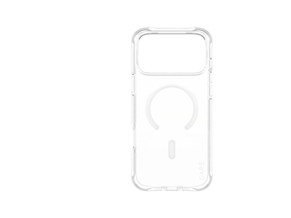CARE by PanzerGlass Samba - Baksidedeksel for mobiltelefon - MagSafe-samsvar - termoplast-polyuretan (TPU) - gjennomsiktig med hvit - for Apple iPh...