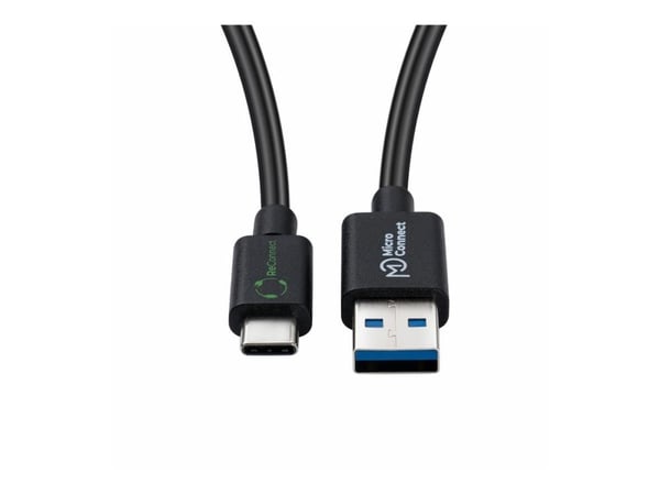 Microconnect ECO-USB3.2CA0.25 kabel USB USB 3.2 Gen 2 (3.1 Gen 2) 0,25 m USB A USB C Czarny