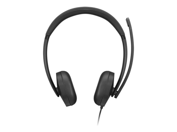 Lenovo 5000 - Hodesett - on-ear - kablet - USB-C - svart - Certified for Microsoft Teams