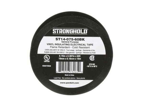Panduit ST14-075-60BK, 1 stykker, Svart, PVC, 7000 V, 18,29 m, 0,18 mm