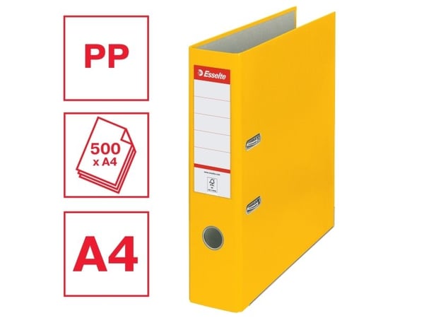 Esselte Economic spak perm A4 75mm gul (10K008M)