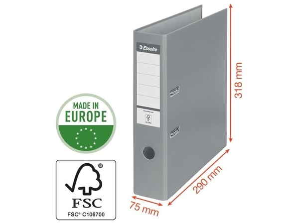 Esselte Economic spak perm A4 75mm gul (10K008M)