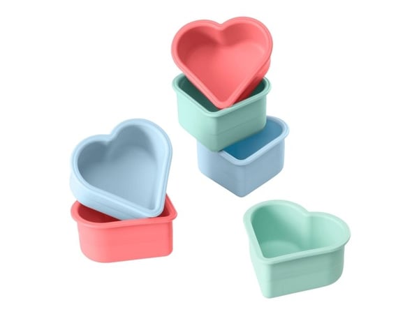 Lurch 00083019, Kakeform, Hjerte (form), Flat overflate, -40 °C, 240 °C, Flerfarget