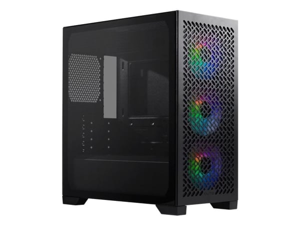 Cooler Master Elite 302 - MT - micro ATX - sidepanel med vindu (herdet glass) - ingen strømforsyning (ATX) - svart - USB/lyd