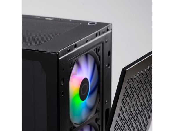 Cooler Master Elite 302 - MT - micro ATX - sidepanel med vindu (herdet glass) - ingen strømforsyning (ATX) - svart - USB/lyd