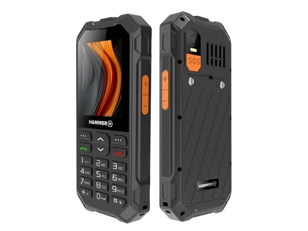 HAMMER 6 LTE, Perusmalli, Kaksois-SIM, 6,1 cm (2.4"), 2 MP, 2500 mAh, musta, Oranssi