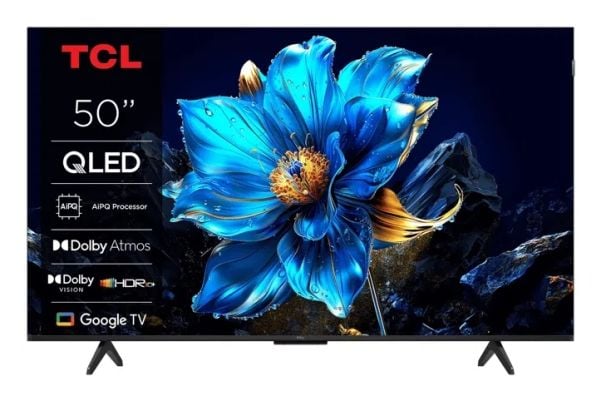 TCL 50T69C - 50" Diagonalklasse (49.5" synlig) LED-bakgrunnsbelyst LCD TV - QLED - Smart TV - Google TV - 4K UHD (2160p) 3840 x 2160 - HDR - Quantu...