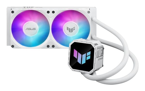 ASUS TUF Gaming LC III 240 ARGB - White Edition - væskekjølesystem for prosessor - Radiatorstørrelse: 240 mm - (for: AM4, AM5, LGA1851, LGA1700, LG...