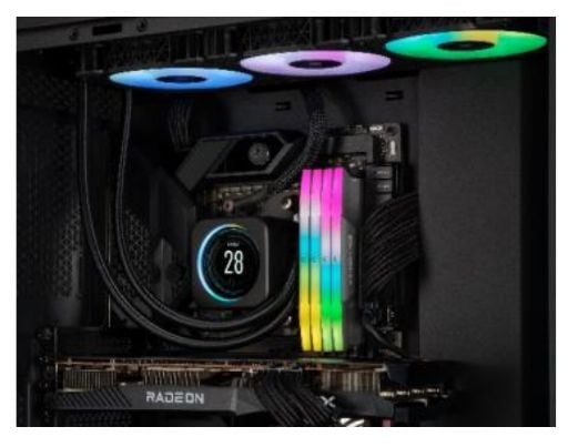 CORSAIR Vengeance RGB - DDR5 - sett - 32 GB: 2 x 16 GB - DIMM 288-pin - 5600 MT/s / PC5-44800 - CL36 - 1.3 V - ikke-bufret - on-die ECC - grå
