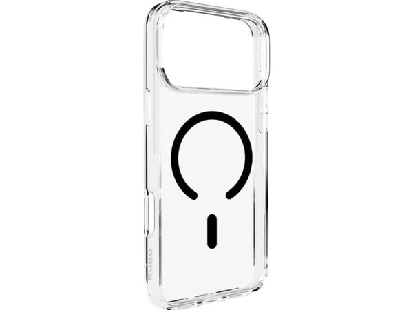 Puro Lite Mag TPU+PC-kompatibelt etui med MagSafe for iPhone 17 Pro Max - gjennomsiktig med svart ring