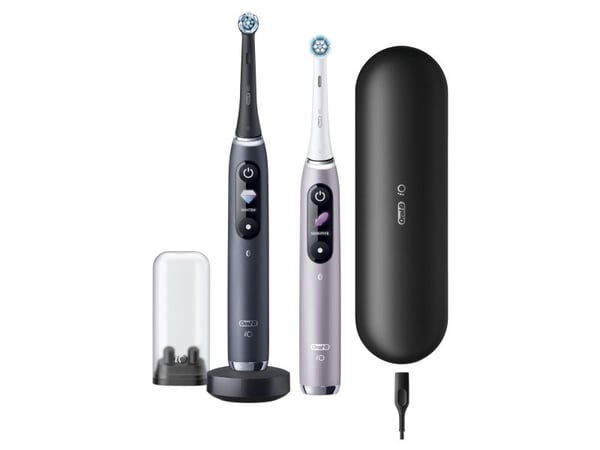 Oral-B iO 80363731, Vuxen, Roterande och oscillerande tandborste, Gum omsorg, Känslig, Tandblekning, Svart, Silver, 2 min, Svart, Silver