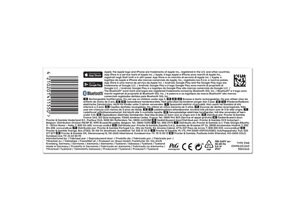 Oral-B iO 80363731, Aikuinen, Pyörivä/värähtelevä hammasharja, Ienhoito, Herkkä, Valkaisu, musta, Hopea, 2 min, musta, Hopea