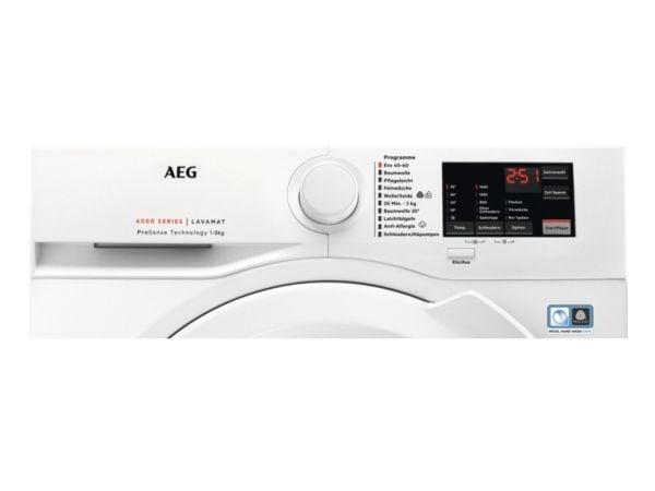 AEG LAVAMAT 6000 L6FBF51488 - Vaskemaskin - høyde: 85 cm - frontileggelse - 8 kg - 1400 rpm - hvit
