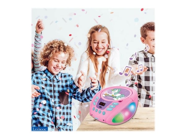 Unicorn Bluetooth Portable CD player with Lights and USB
