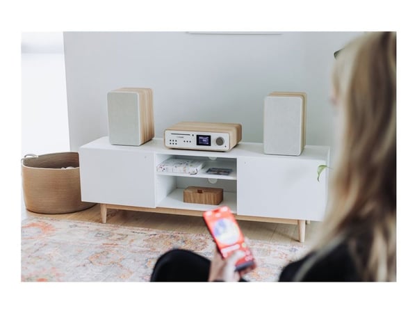 Pure Classic Stereo - Lydsystem - 100 watt (Total) - bomullshvit, ek