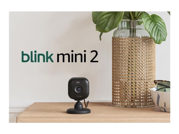 Amazon Blink Mini 2, IP-turvakamera, Sisätila ja ulkotila, Langaton, Amazon Alexa, Pöytä/Seinä, musta