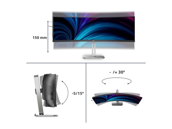 Philips 49B2U5900C - LED-skjerm - kurvet - 49" (48.8" synlig) - 5120 x 1440 Dual Quad HD @ 75 Hz - VA - 400 cd/m² - 3000:1 - DisplayHDR 400 - 2xHDM...