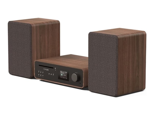 Pure Classic Stereo - Lydsystem - 100 watt (Total) - kaffe svart, valnøtt