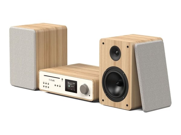 Pure Classic Stereo - Ljudsystem - 100 Watt (Total) - bomullsvit, ek