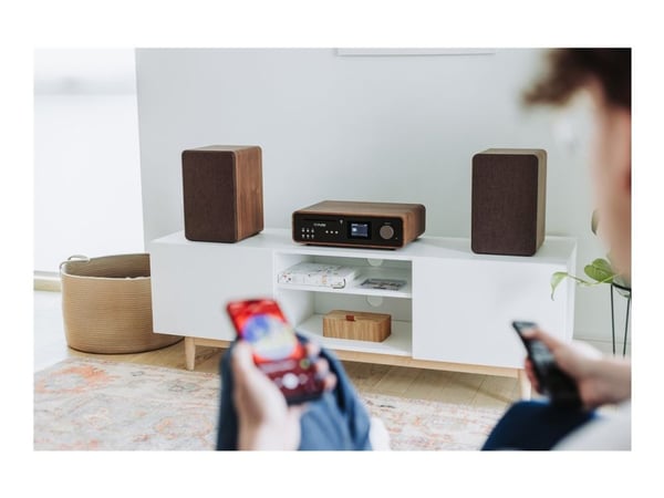 Pure Classic Stereo - Lydsystem - 100 watt (Total) - kaffe svart, valnøtt