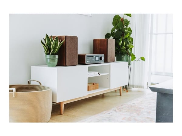 Pure Classic Stereo - Lydsystem - 100 watt (Total) - kaffe svart, valnøtt