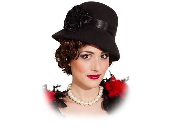 Sort Charleston hat