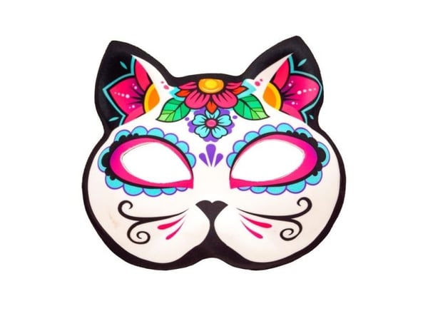 Day of the Dead kat halvmaske
