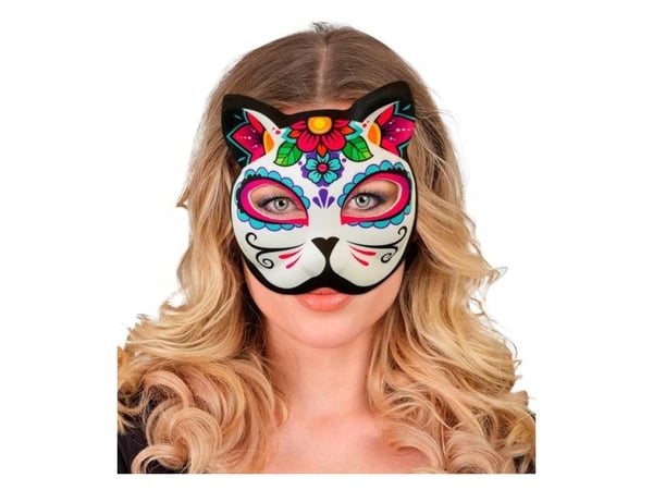 Day of the Dead kat halvmaske