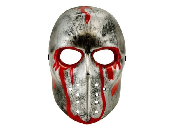 Blodig hockeymaske, sølv